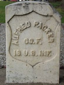 Gravemarker for Civil War veteran, Alfred Packer